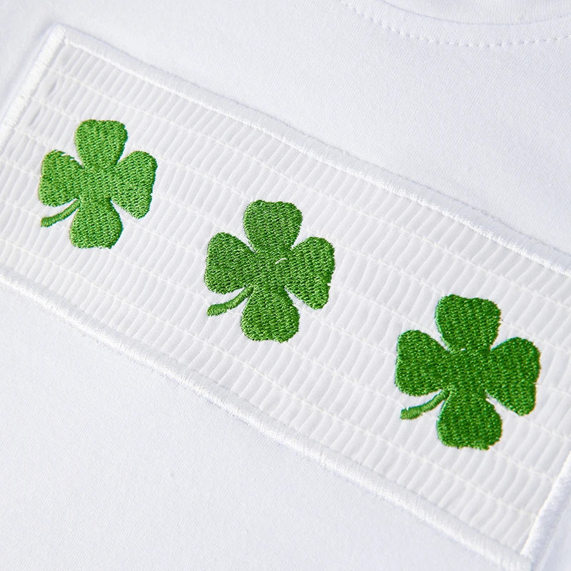 St. Patrick's Day Boys Shorts Set Top Smocked