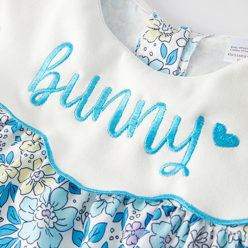 Easter Bunny Embroidery Outfit Set
