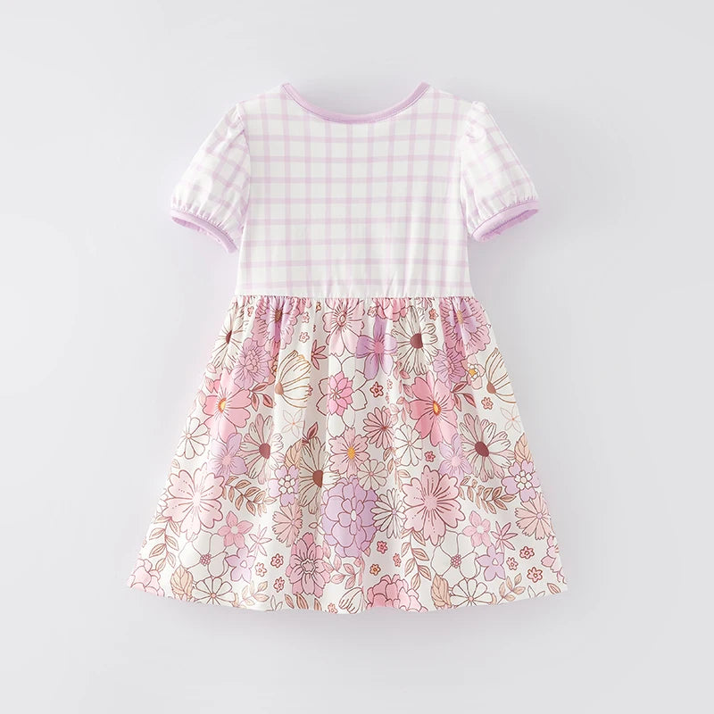 Pink Floral Print Dress