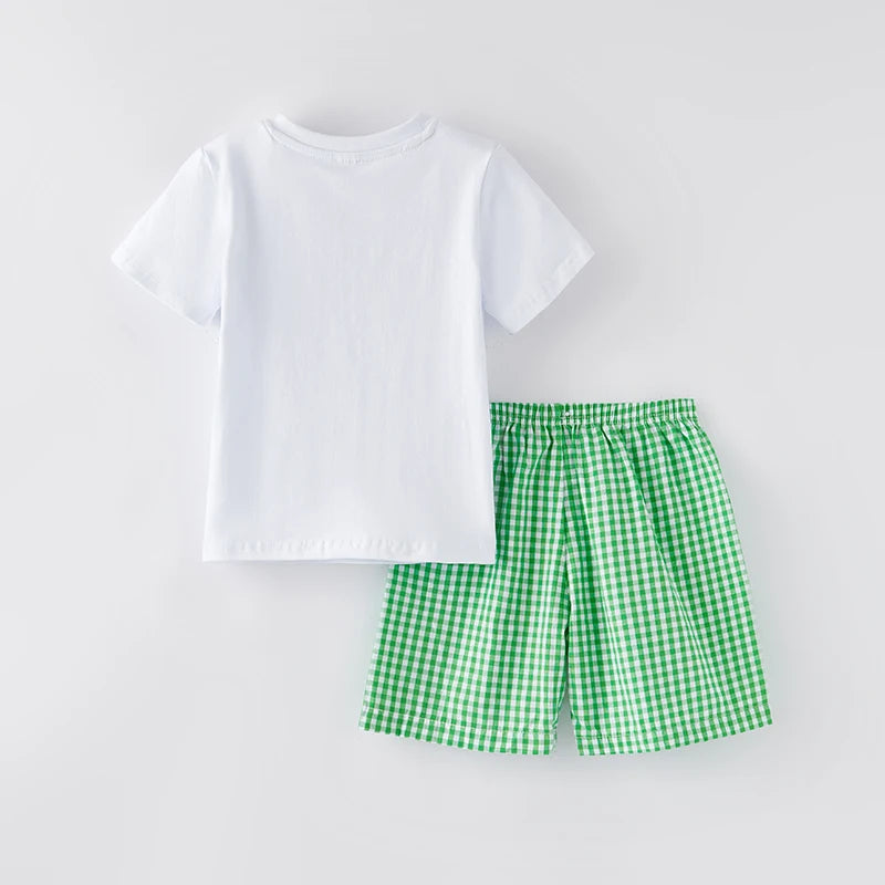 St. Patrick's Day Boys Shorts Set Top Smocked