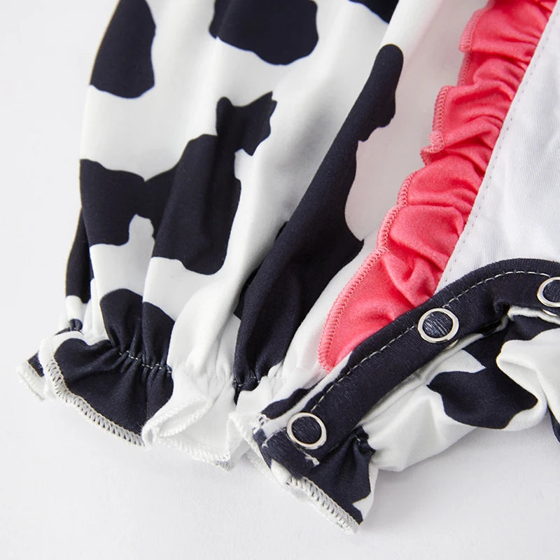 Cow Embroidered Romper