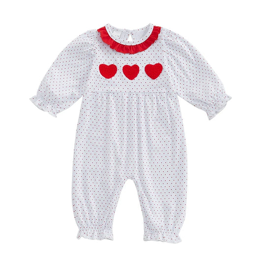 Polka dot Jumpsuit with heart design