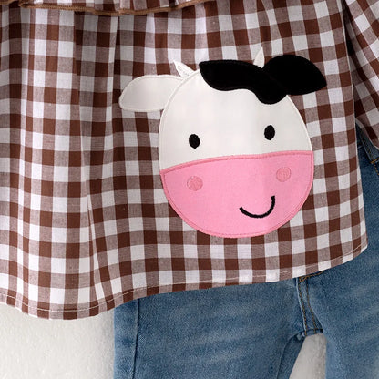 Cow Applique Denim Set