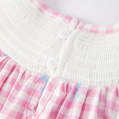 Pink Gingham Jesus Loves Me Dress