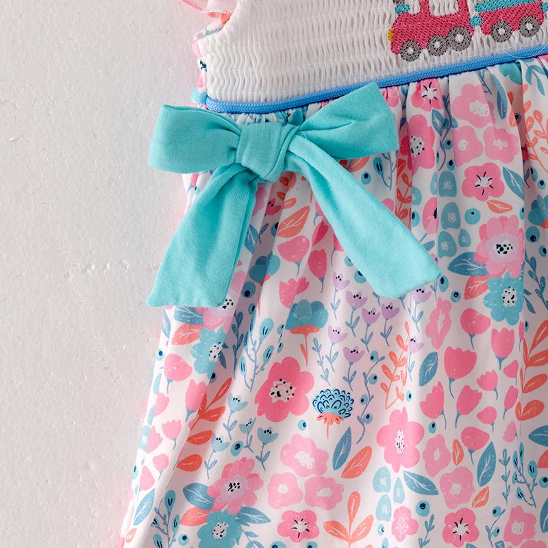 Smocked Train Shorts Set