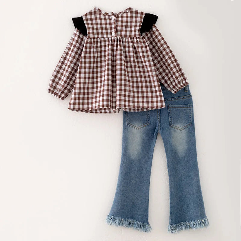 Cow Applique Denim Set