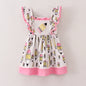 Back To School Pink Pencil Embroidery Dress