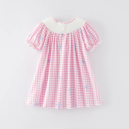 Pink Gingham Jesus Loves Me Dress