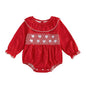 My First Valentines Day Outfit Heart Smocked Bubble Romper