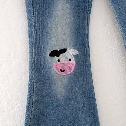 Cow Applique Denim Set