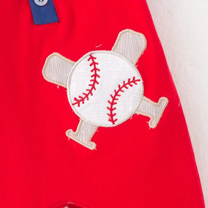 Take Me Out To The Ball Game Boys Romper