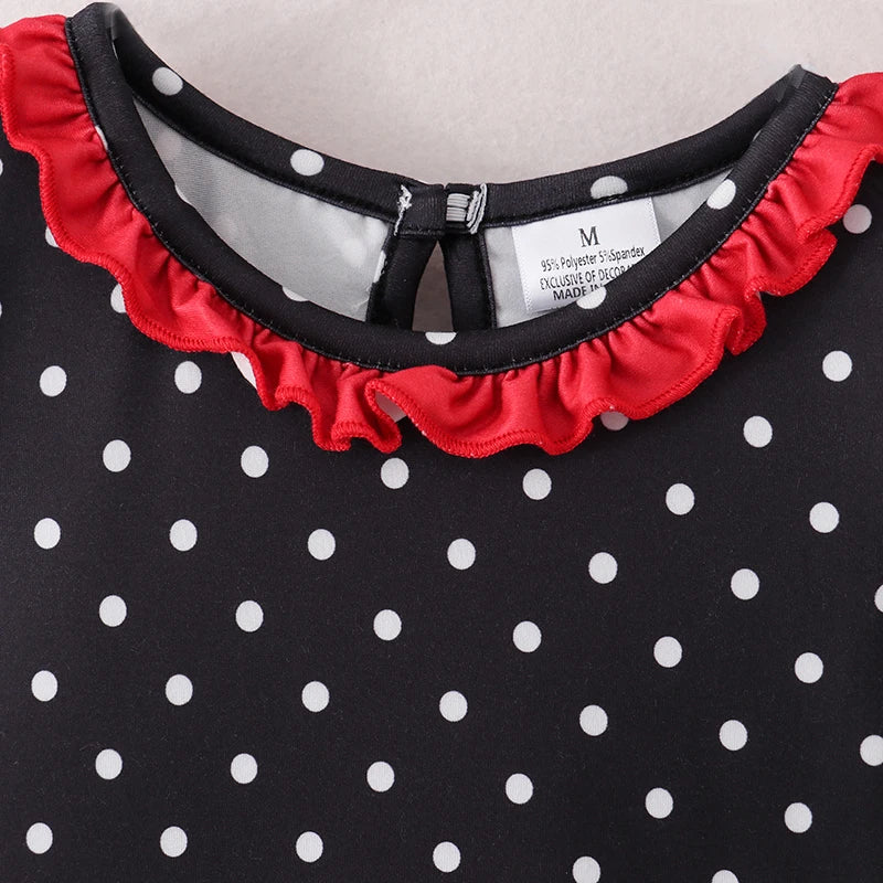 Back to School Black Dots Apple Dress