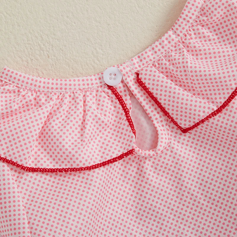 My First Valentines Day Outfit Heart Smocked Bubble Romper