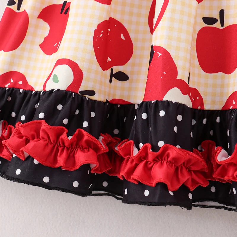 Back to School Black Dots Apple Dress