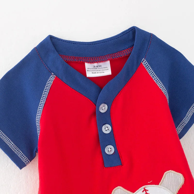 Take Me Out To The Ball Game Boys Romper