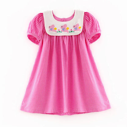 Pink Gingham Bunny Dress