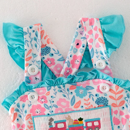 Smocked Train Romper