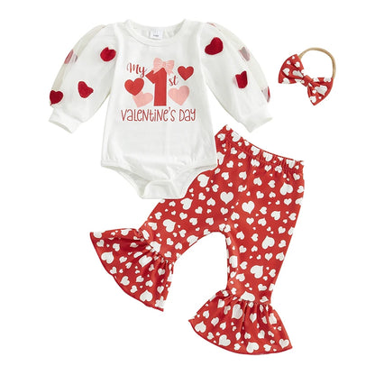 My First Valentines Day Baby Girl Outfit