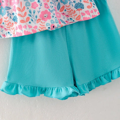 Smocked Train Shorts Set