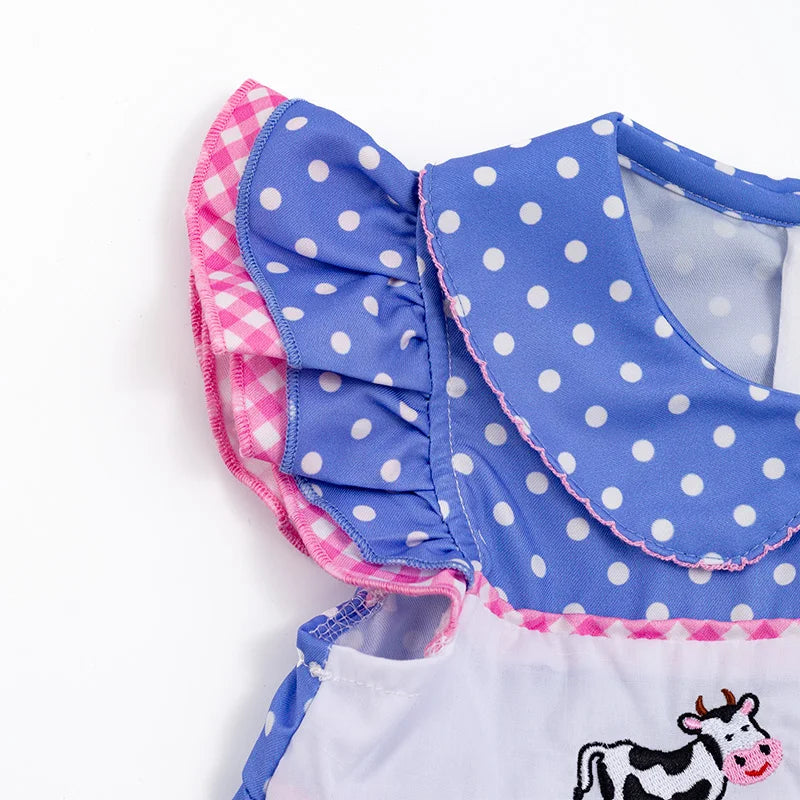 Polka Dot Farm Embroidery Dress