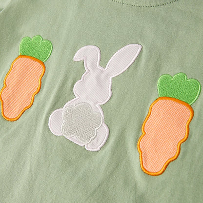 Green Gingham Boys Carrot Short Set