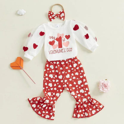 My First Valentines Day Baby Girl Outfit