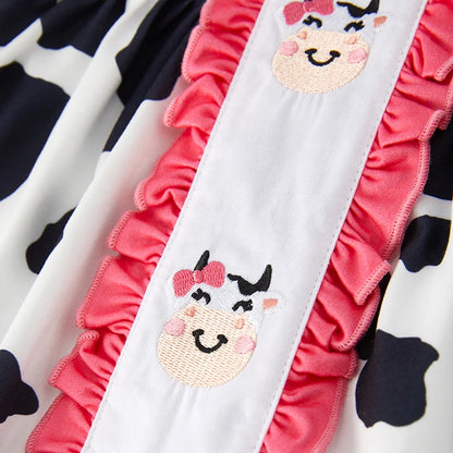 Cow Embroidered Romper