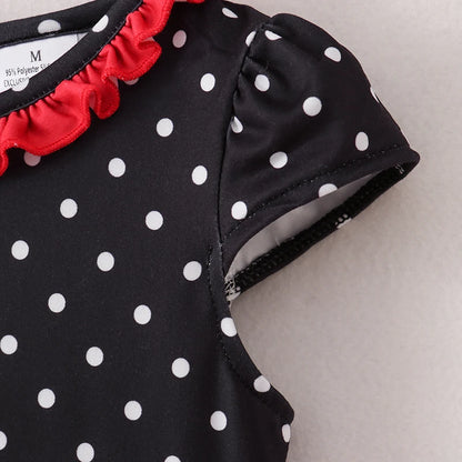 Back to School Black Dots Apple Dress