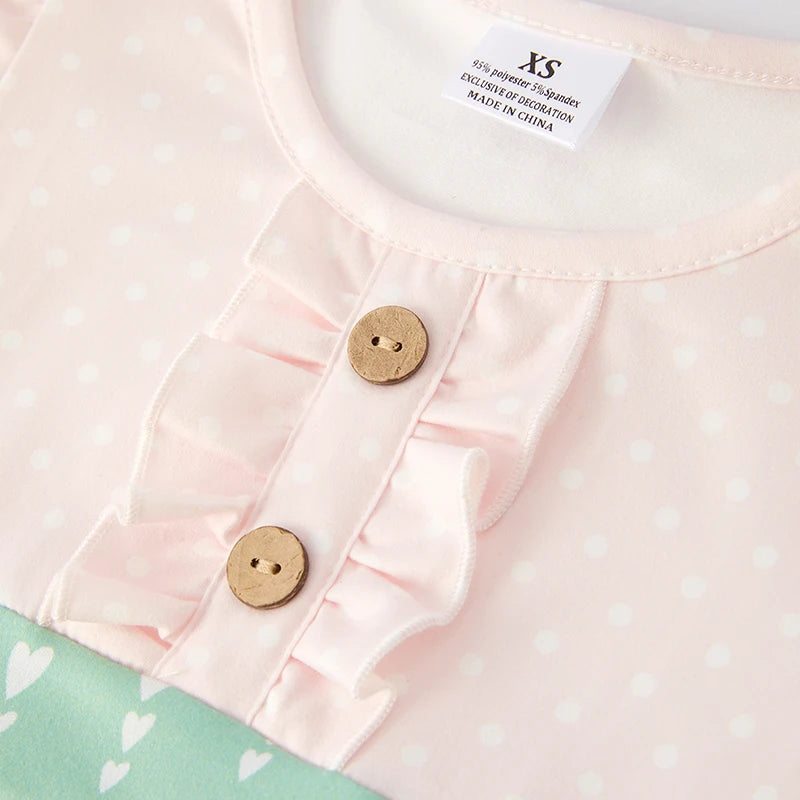 Floral Print Ruffled O-Neck Outfit Set
