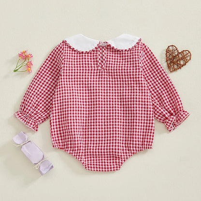 Love Heart Smocked Bubble Romper